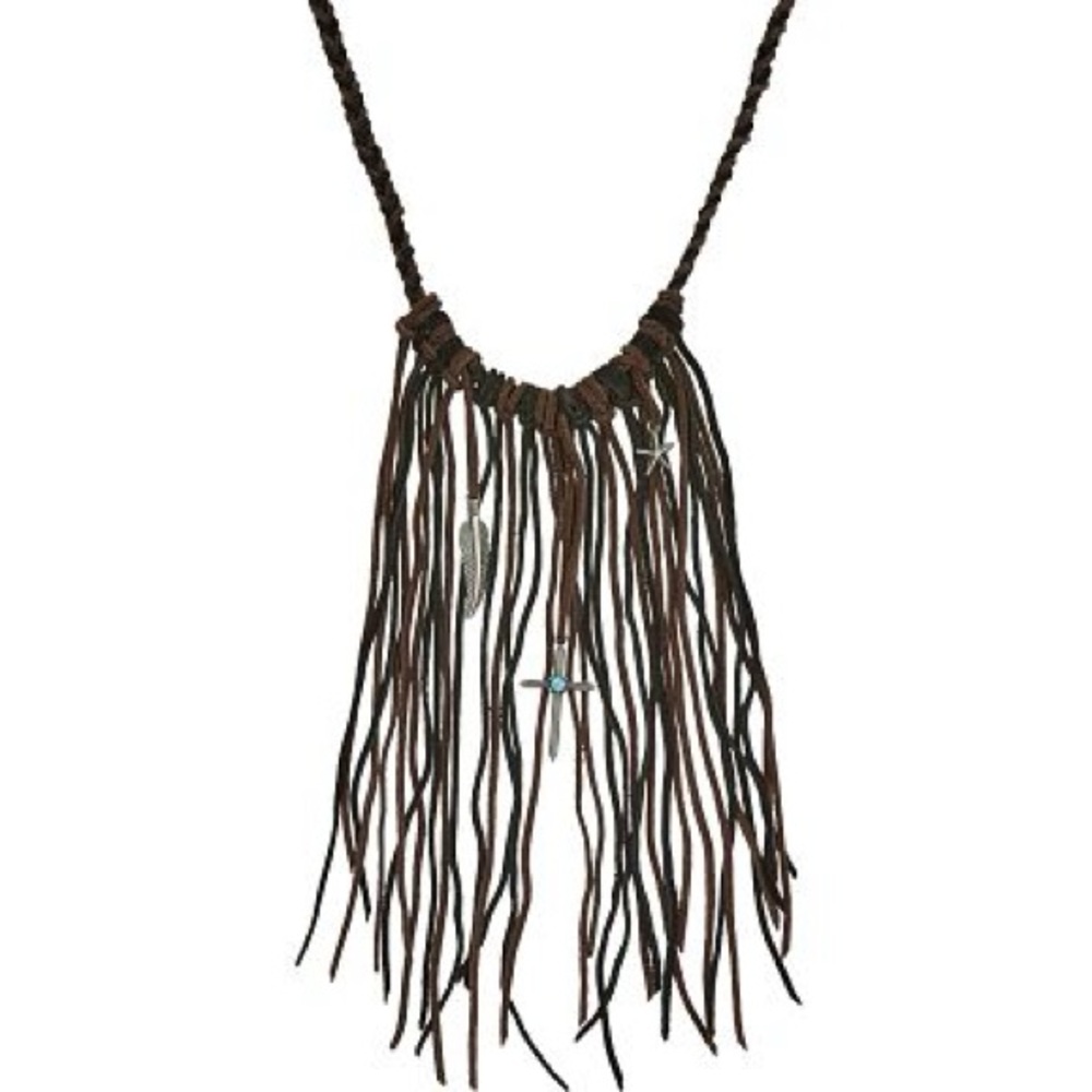 Nwt braided‎ Suede leather necklace